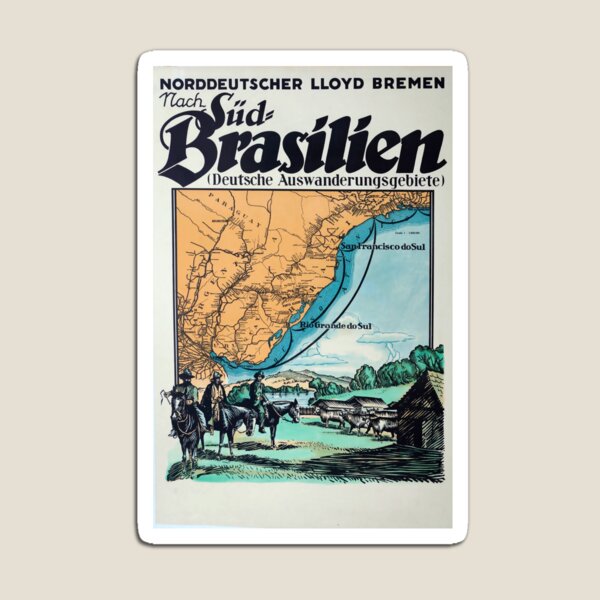 Artikel-Vorschau von Nach Süd Brasilien vintage travel poster, designt und verkauft von stickart-marek.