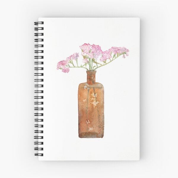 Item preview, Vintage Bottle With Dry Pink Limonium Flowers designed and sold by Antonina Sotnikova.