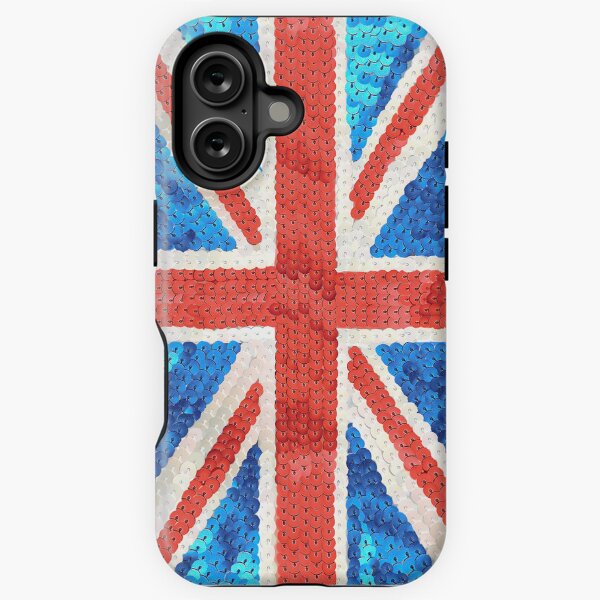Sequinned effect Union Jack iphone cover iPhone Tough Case
