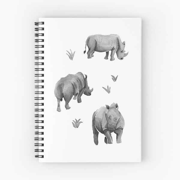 Item preview, Rhino Grazing - Grey designed and sold by michelleedesign.