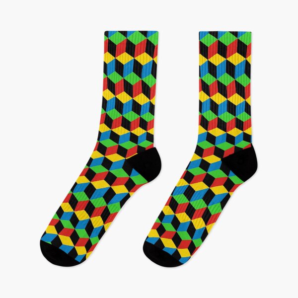 Item preview, Qbert Video Game Multi Color Blocks designed and sold by VintageStyle.