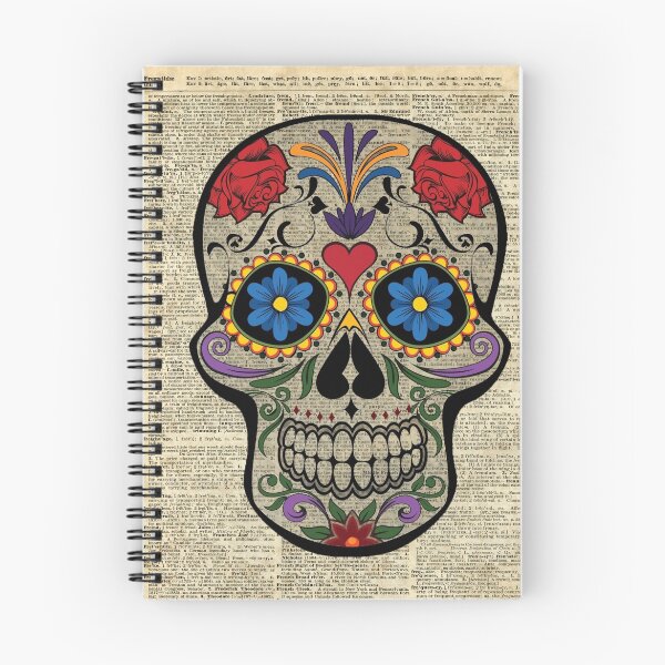 Item preview, Happy Skull,Sugar Skull,Dia De Los Muertos,Halloween Artwork designed and sold by DictionaryArt.