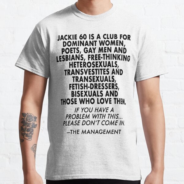 Jackie 60 Door Sign T-Shirt Black Type Classic T-Shirt