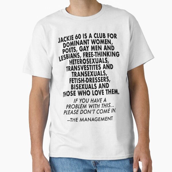 Jackie 60 Door Sign T-Shirt Black Type Classic T-Shirt
