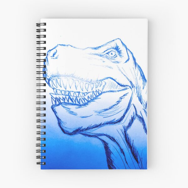 Item preview, Dibujo a lápiz azul T-Rex designed and sold by Jennifer Guajardo.