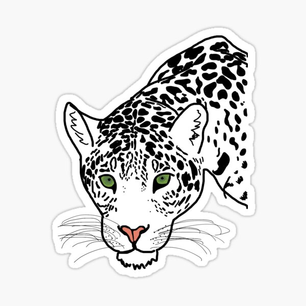 Vista previa del artículo con la obra «Jaguar de ojos verdes», diseñado y vendido por Arielstarr001.