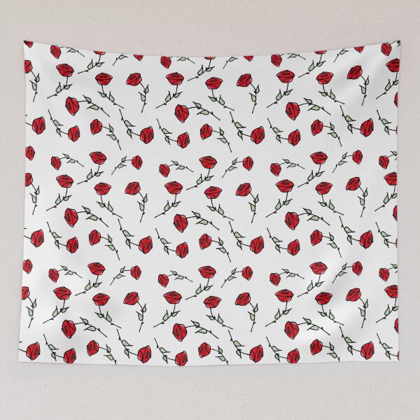 Item preview, Pretty red rose doodles / whimsical roses designed and sold by TheDoodleFairy.