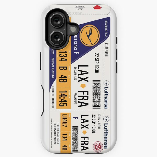 Airline Ticket iPhone Cases for Sale Redbubble