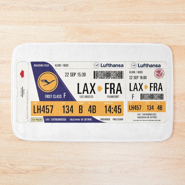 Item preview, Authentic Airline Boarding Pass to Frankfurt designed and sold by travelwitheric.