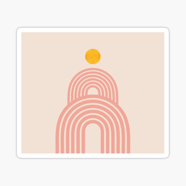 SUNRISE_SUNSET_LINE_VISUAL_ART_001 Sticker