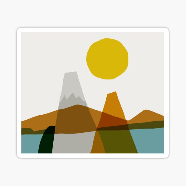 SUN_LANDSCAPE_LAKE_VISUAL_VIEW_ART Sticker
