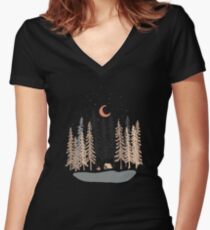 Camiseta entallada de cuello en V Sentirse pequeño ...