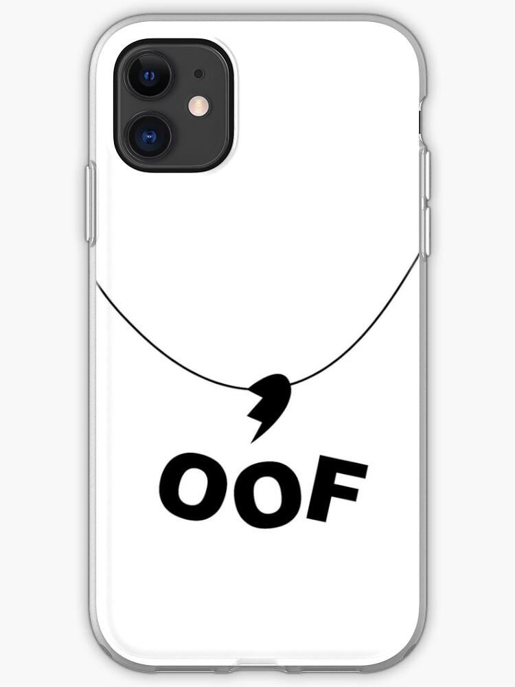 Oof Broken Heart Necklace Black White Iphone Case Cover By Rainbowdreamer Redbubble - got robux iphone case cover by rainbowdreamer redbubble