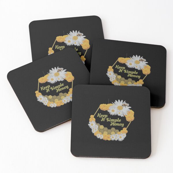 Item preview, Keep It Simple Honey Marigolds Daisies and Honeycomb cross stitch designed and sold by kissmyhoneycomb.