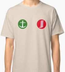 Green Anchor, Red Waterfall Classic T-Shirt