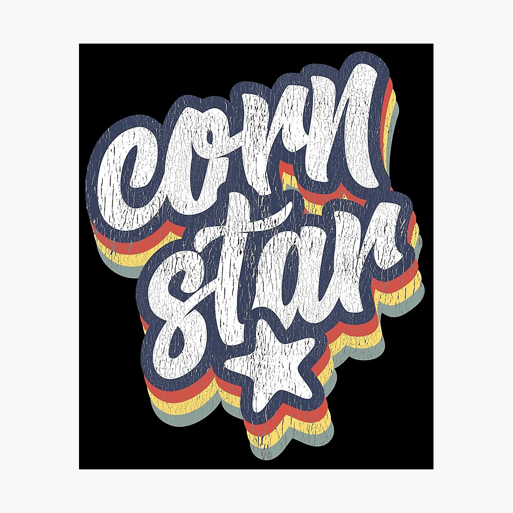 Corn Star Vintage Retro Cornhole For The Bean Bag Player Poster