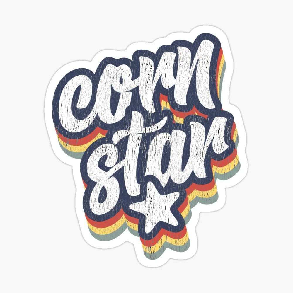 Corn Star Vintage Retro Cornhole For The Bean Bag Player Poster