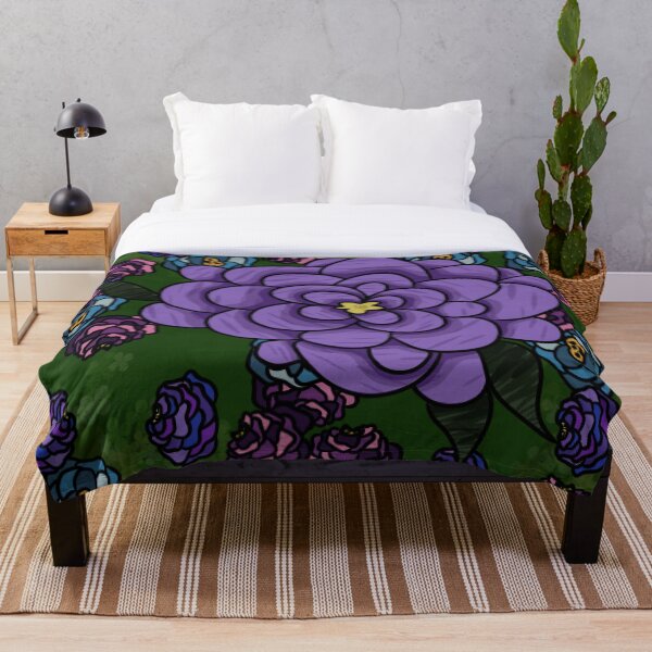 Item preview, Moody flores moradas y azules designed and sold by VazMasDesign.