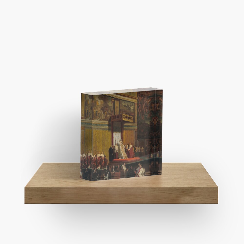 Pope Pius VII in the Sistine Chapel Oil Painting by Jean-Auguste-Dominique Ingres Acrylic Block