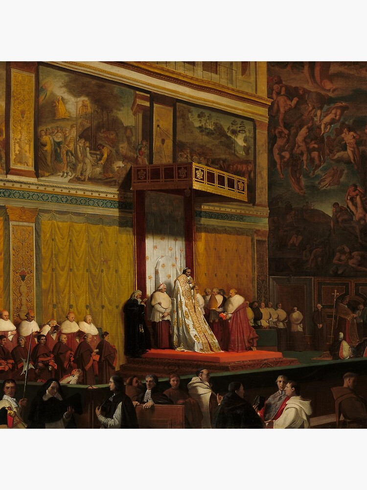 Pope Pius VII in the Sistine Chapel Oil Painting by Jean-Auguste-Dominique Ingres by podartist