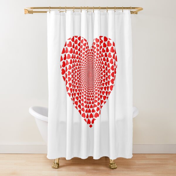Heart Vortex Shower Curtain