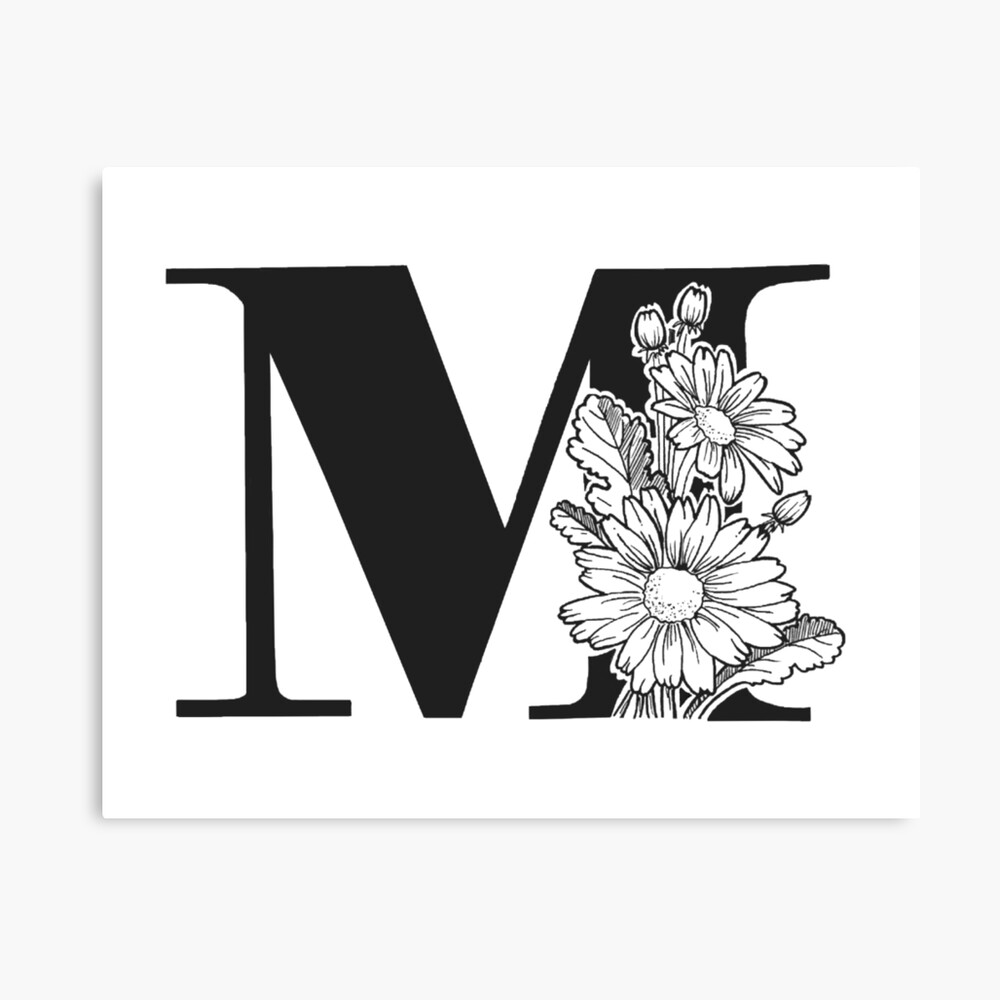 Download Floral Letter M Monogram Photographic Print By Sarahmbray Redbubble