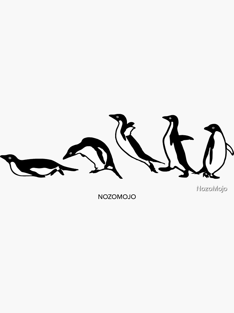 "Adelie Penguin movement" Sticker for Sale by NozoMojo | Redbubble