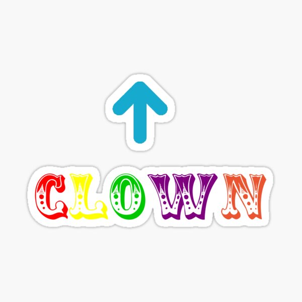 Clown in black  Sticker