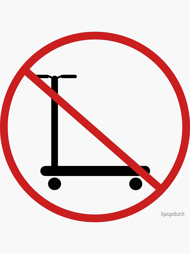 “No Scooter” Sticker for Sale by kpopduck | Redbubble