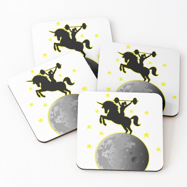 Item preview, Unicorn Weightlifter on the moon designed and sold by Tim Addison.
