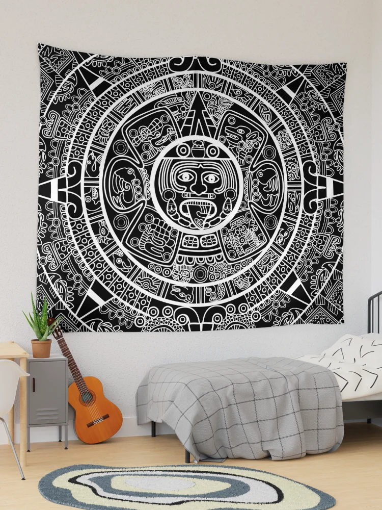 Aztec calendar tapestry sale