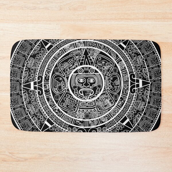 Item preview, Monochrome Mayan Aztec Calendar designed and sold by Vector Scout Lab.