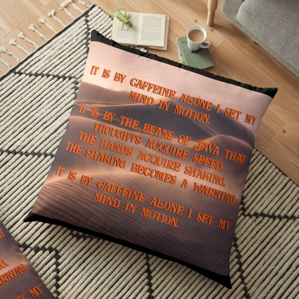 Dune Coffee Mentat Mantra Floor Pillow