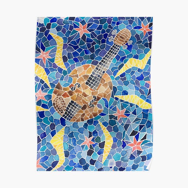 Violin Viola Mosaic Poster By Stinu Redbubble