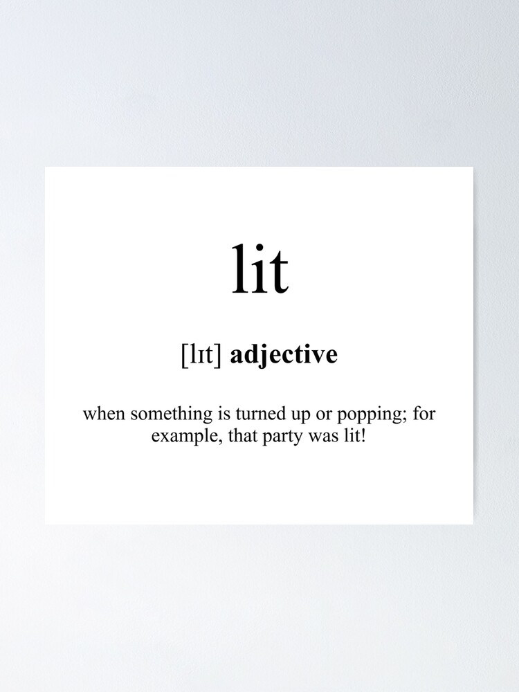 lit-definition-dictionary-collection-poster-by-designschmiede-redbubble