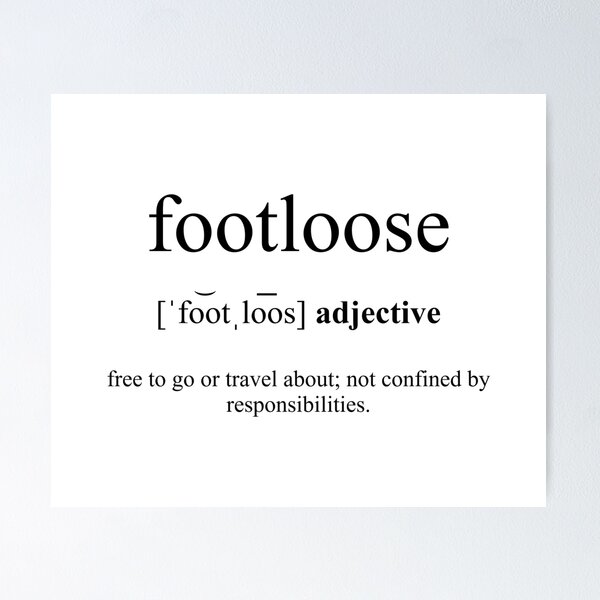 Artikel-Vorschau von Footloose (ungebunden) Definition | Dictionary Collection, designt und verkauft von Designschmiede.