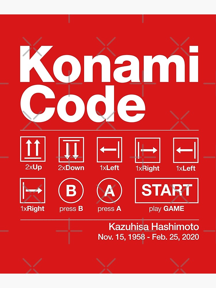 The Konami Code By Kazuhisa Hashimoto Poster For Sale By