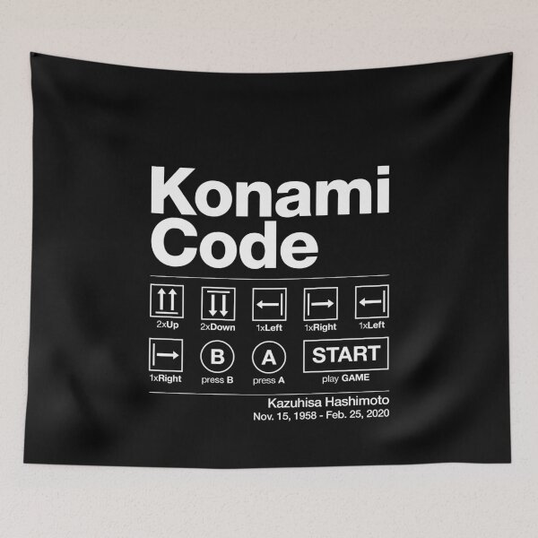 Item preview, The Konami Code by Kazuhisa Hashimoto designed and sold by cinemadnesshirt.