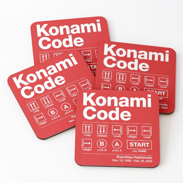 Aperçu de l'œuvre Le code Konami par Kazuhisa Hashimoto créée et vendue par cinemadnesshirt.