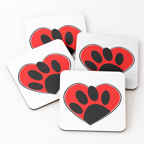 Item preview, Dog Lover Paw Print And Red Heart designed and sold by Almdrs.