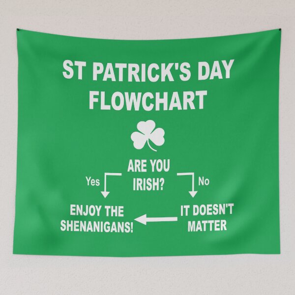 Item preview, ST PATRICK'S DAY FLOWCHART designed and sold by PoshJocks.