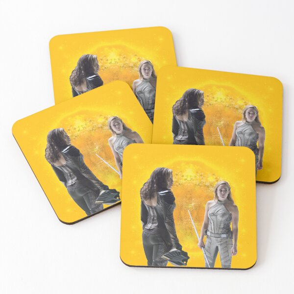 Item preview,  Sara Lance and Kendra Saunders gold background designed and sold by dutchchu.