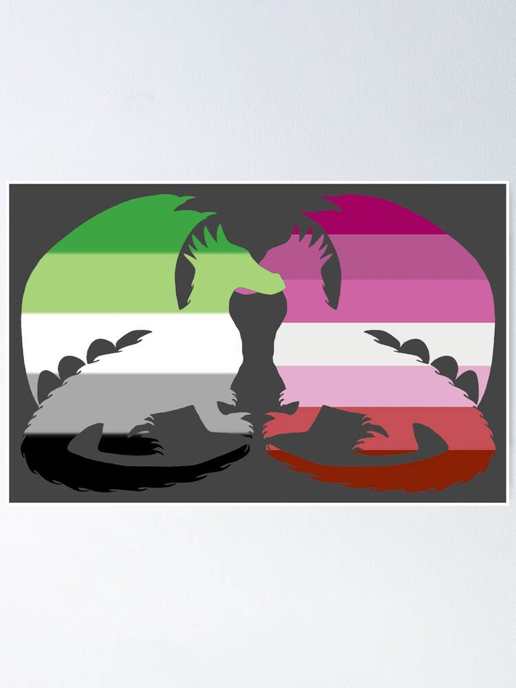 Aro Lesbian Pride Dragons Poster For Sale By Shaneisadragon Redbubble 0582