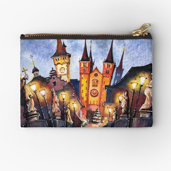 Watercolor sketch of Wurzburg Zipper Pouch