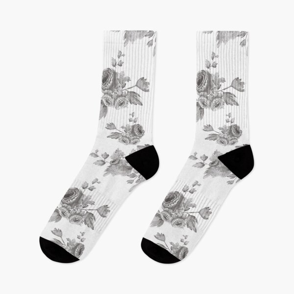 Item preview, Patrón transparente floral pintado a mano acuarela gris y blanco designed and sold by InaDim.