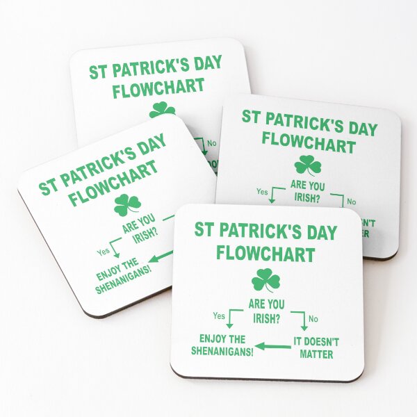Item preview, ST PATRICK'S DAY FLOWCHART designed and sold by PoshJocks.
