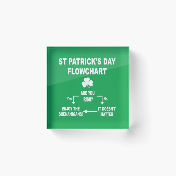 Item preview, ST PATRICK'S DAY FLOWCHART designed and sold by PoshJocks.