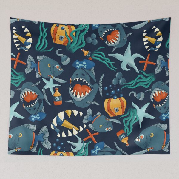 Item preview, Pirate piranhas designed and sold by Marlene Wagenhofer.