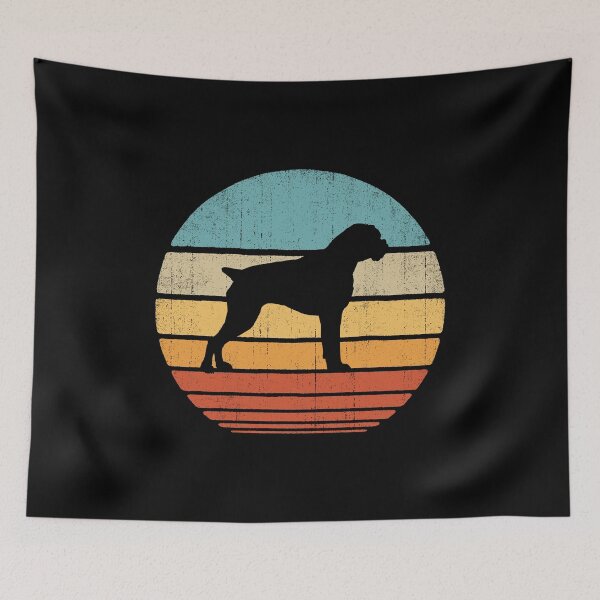 Artikelvorschau, Boxer Retro Vintage 60er 70er Jahre Sonnenuntergang Shirt für Männer Frauen Jungen Mädchen Kinder Hundeliebhaber Geschenke entworfen und verkauft von LiqueGifts.