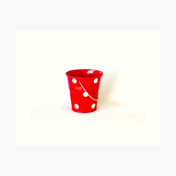 Item preview, Red bucket with white polka dots designed and sold by NJH110.